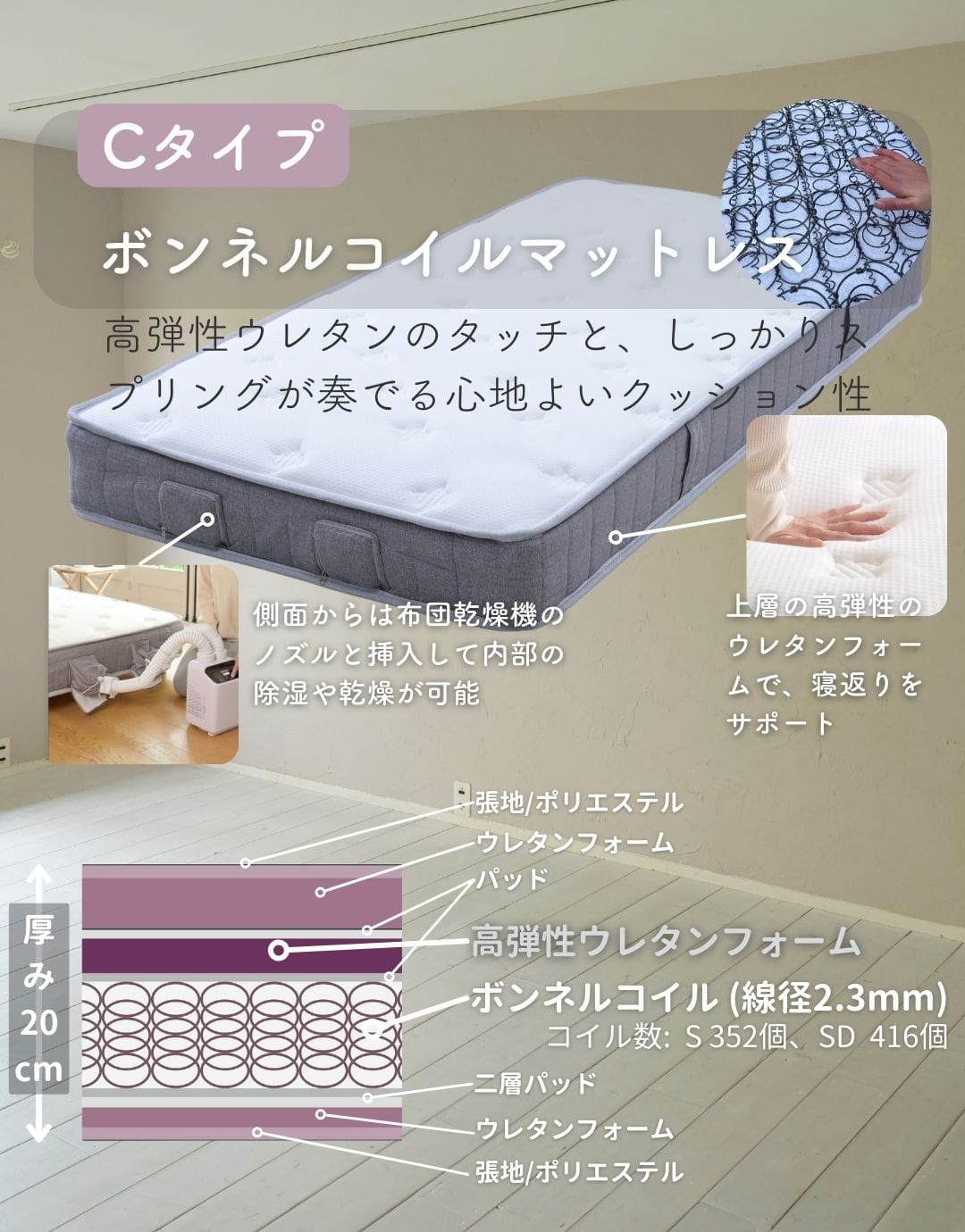 ベッド ベッドフレーム シングル 宮付き コンセント付き 高さが変えられる (幅97 長さ205 高さ62.5cm) 山善 YAMAZEN