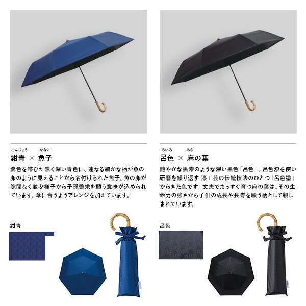 日傘 晴雨兼用傘 レディース 7本骨 遮光 折りたたみ 江戸 マブ mabu/SMV JAPAN
