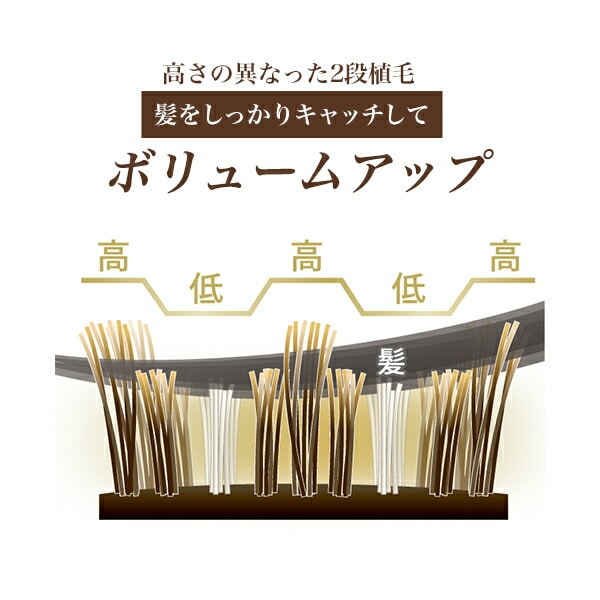 艶シルクのヘアブラシ ブラック 天然シルク 天然豚毛 日本製 メイダイ