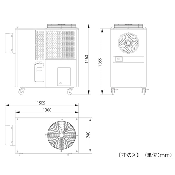 【10％オフクーポン対象】【代引不可】【法人・施設限定】大型 スポットエアコン 強冷風タイプ キャスター付き 容量25L 三相200V 冷媒R32 SPC-100B ナカトミ NAKATOMI