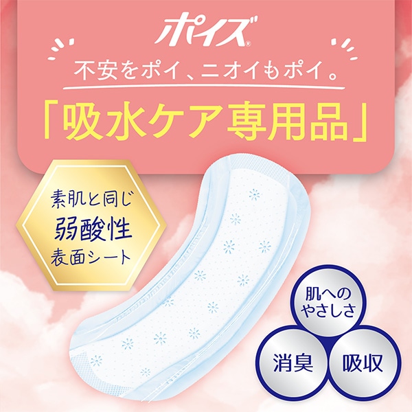 ポイズ さらさら吸水 吸水ナプキン 40cc 無香料 日本製22枚×12(264枚) (無地ダンボール仕様) 日本製紙クレシア