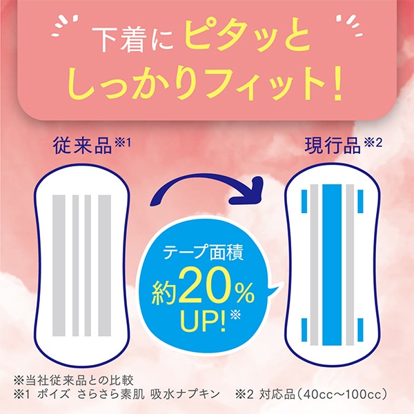ポイズ さらさら吸水 吸水ナプキン 40cc 無香料 日本製22枚×12(264枚) (無地ダンボール仕様) 日本製紙クレシア