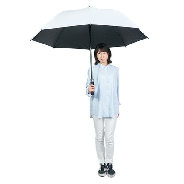 アウトドア観戦用パラソル 晴雨兼用 一級遮光 ワイド130cm OP-1220(WH) 山善 YAMAZEN キャンパーズコレクション