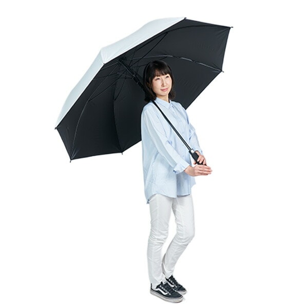 アウトドア観戦用パラソル 晴雨兼用 一級遮光 ワイド130cm OP-1220(WH) 山善 YAMAZEN キャンパーズコレクション