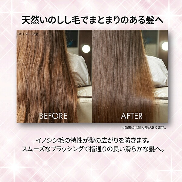 ボアブリストルブラシ ヘアブラシ 天然毛 TW-T101 グレージュ サンライズ