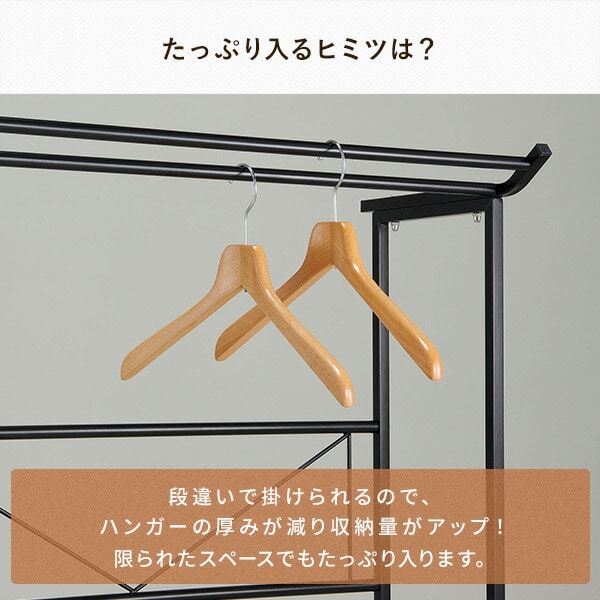 押入れダブルハンガー 伸縮タイプ 幅75-93cm 耐荷重20kg KP-DH 伸晃 ベルカ Belca