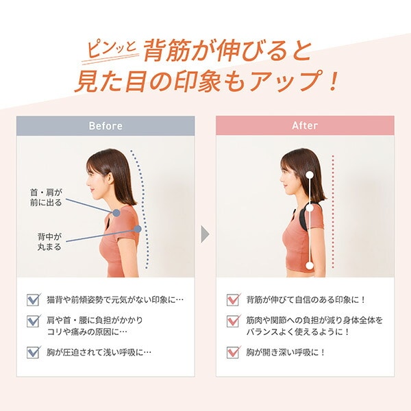 背中のミカタ 姿勢サポーター 姿勢ベルト 猫背ベルト 補正 調整可能 男女兼用 EXG303SM/EXG303ML アルインコ ALINCO