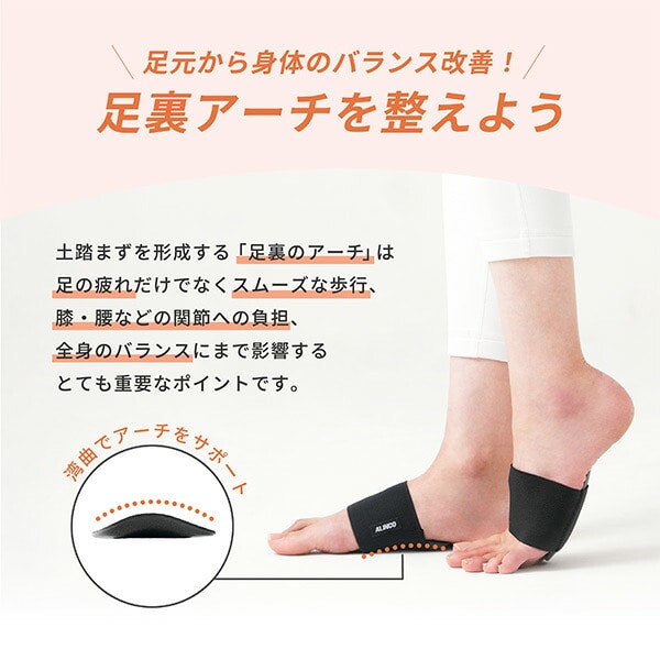 足裏のミカタ 足裏サポーター アーチサポーター 男女兼用 衝撃吸収 EXG304S/EXG304L アルインコ ALINCO