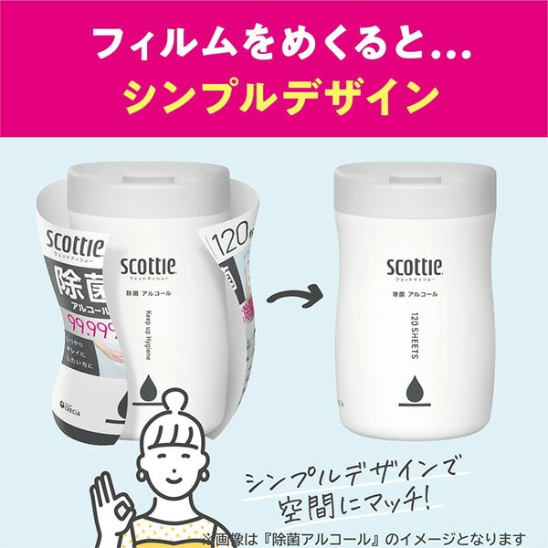 詰替用 純水 スコッティ ウェットティッシュ 130枚×21パック (ケース販売) ノンアルコール 76135 日本製紙クレシア