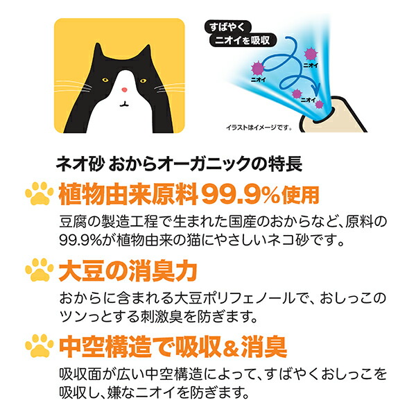 猫砂 ネオ砂 おから オーガニック (10L×5袋) 固まる 燃やせるゴミ 日本製 ケース販売 コーチョー