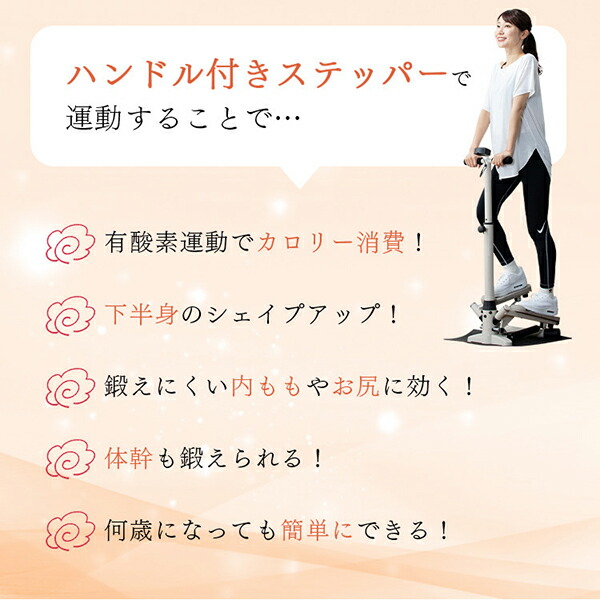 ハンドル付きステッパー 保護マット付き コンパクト 有酸素運動 室内 1年保証 AFA4026C アルインコ ALINCO