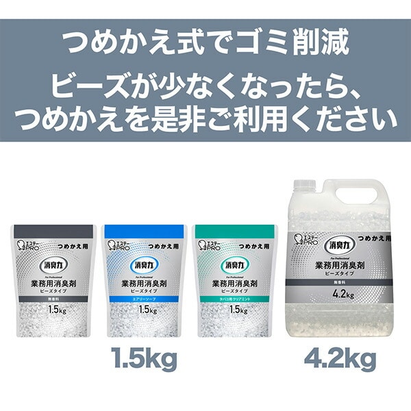 消臭力 業務用 ビーズタイプ 本体 400g デザインアソート 3個パック 無香料 エステーPRO