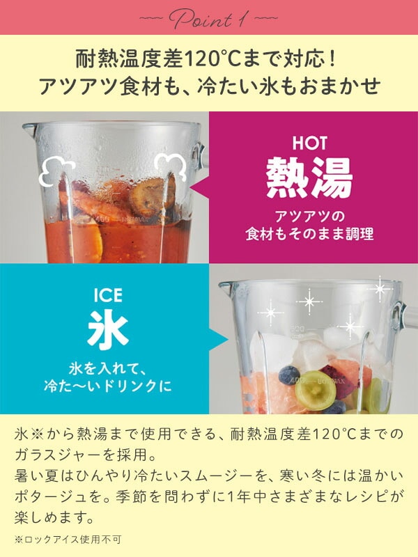 耐熱ブレンダー ガラスボトル 600ml K-HBD2-PAW/-SML/-CPK トフィー Toffy