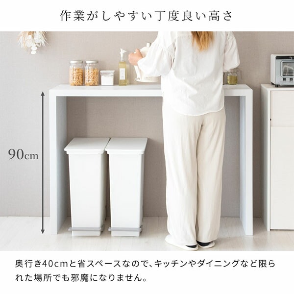 シンプル カウンターテーブル 幅120 奥行40 高さ90cm Galant (ガラン) DT-1006 宮武製作所