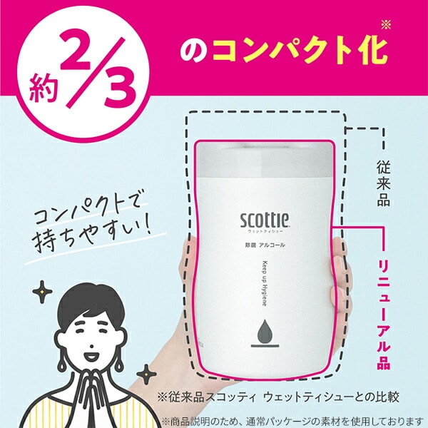 スコッティ ウェットティッシュ 除菌 アルコール 本体 ポケモン仕様 120枚×14個 【ケース販売】 76628 日本製紙クレシア
