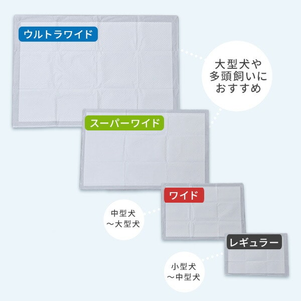 ペットシーツ 薄型 使い捨て 消臭 レギュラー800枚/ワイド400枚/スーパーワイド200枚/ウルトラワイド100枚 山善 YAMAZEN