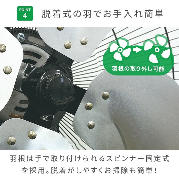 工場扇 アルミ スタンド扇 開放式 45cm羽根 大風量 HSE-45AP ナカトミ NAKATOMI