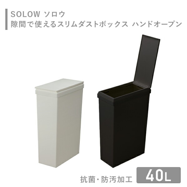 SOLOW ソロウ ゴミ箱 袋の交換が楽なダストボックス スリム 40L GSLW031/GSLW032 リス RISU