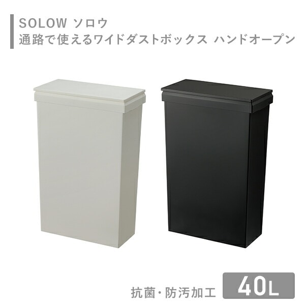 SOLOW ソロウ ゴミ箱 袋の交換が楽なダストボックス ワイド 40L GSLW033/GSLW034 リス RISU