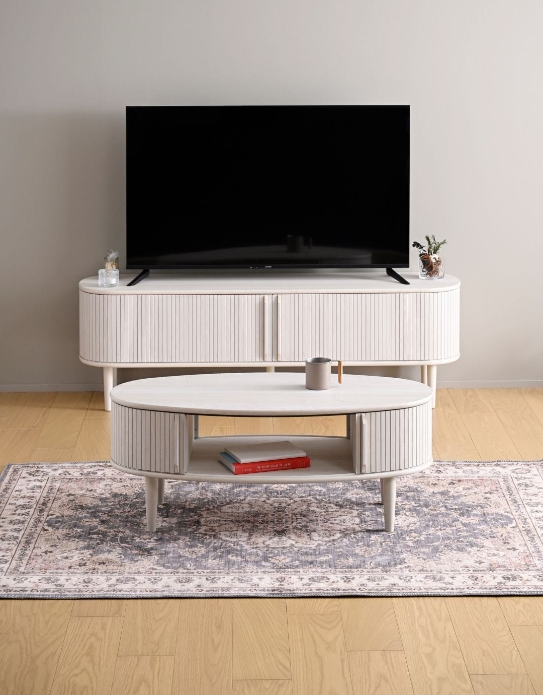 【10％オフクーポン対象】テレビ台 テレビボード 引き戸 蛇腹 幅150 奥行38 高さ48cm 山善 YAMAZEN