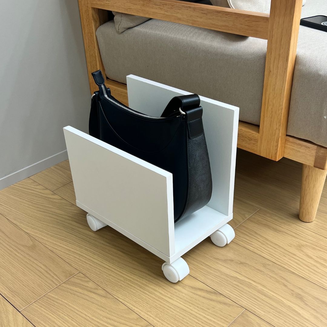 バッグ収納スタンド キャスター付き 幅20 奥行30 高さ31.5cm カバン置き 山善 YAMAZEN