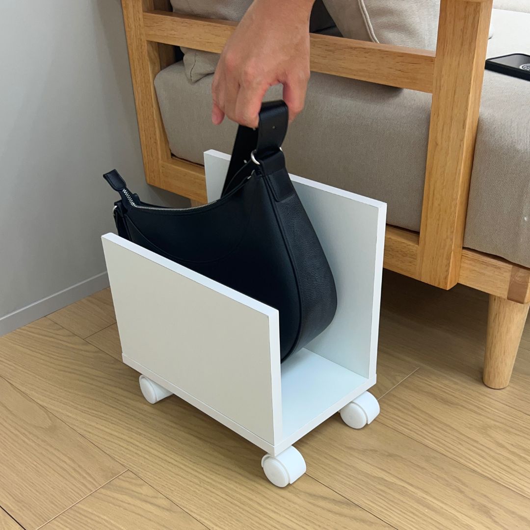 バッグ収納スタンド キャスター付き 幅20 奥行30 高さ31.5cm カバン置き 山善 YAMAZEN