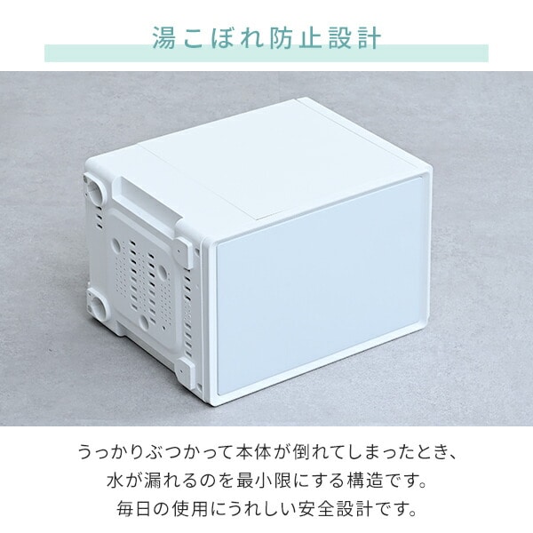 【10％オフクーポン対象】キューブ型スチーム式加湿器 上部給水 (木造約9畳・プレハブ約15畳) 3.4L 湯こぼれ防止 BEAR-S34(W)/(B) 山善 YAMAZEN