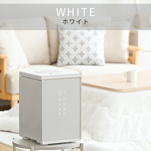 【10％オフクーポン対象】キューブ型スチーム式加湿器 上部給水 (木造約9畳・プレハブ約15畳) 3.4L 湯こぼれ防止 BEAR-S34(W)/(B) 山善 YAMAZEN