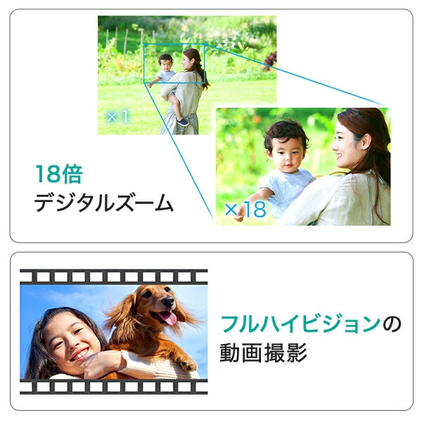 コンパクトデジタルカメラ 約500万画素 18倍デジタルズーム F3DCAF05-01 FFF フィールドスリー