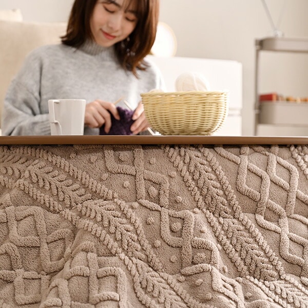 【10％オフクーポン対象】こたつ＆こたつ布団セット 90×60cm 長方形 楕円形 丸型 300W GFT-90602 山善 YAMAZEN