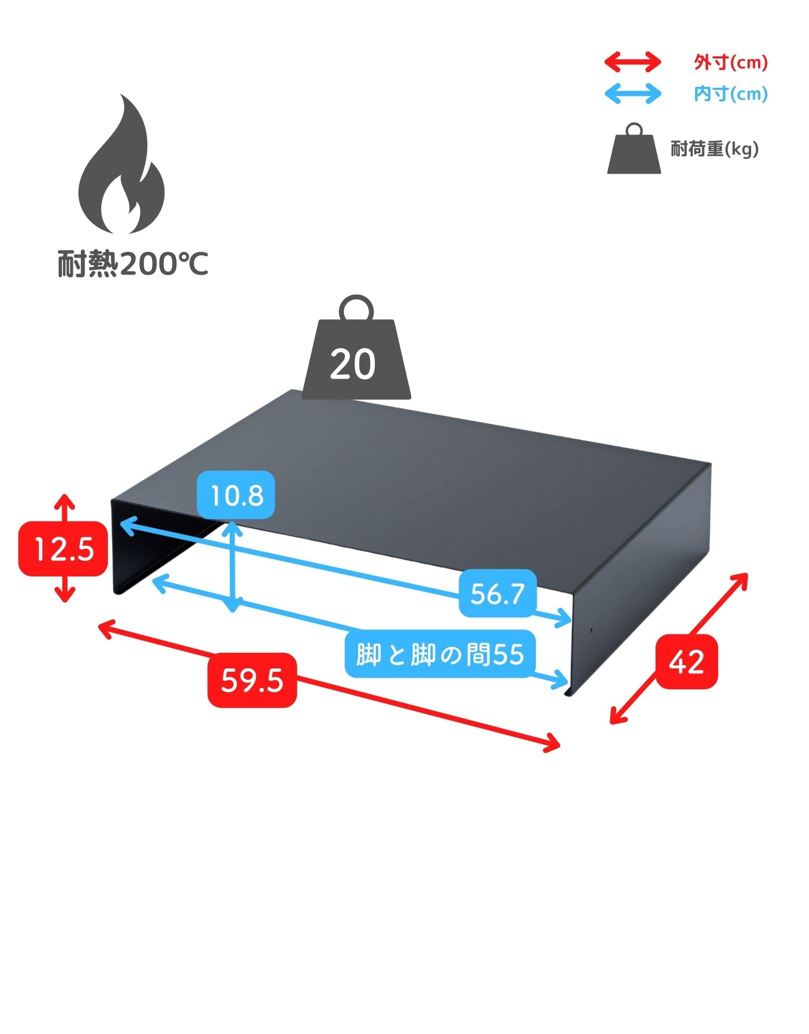 IHコンロ ラック コンロ台 置き台 日本製 完成品