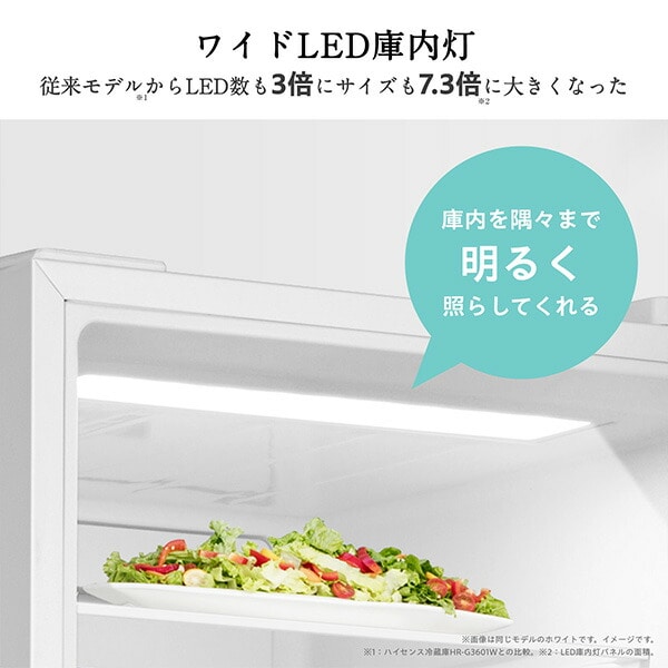 【代引不可】冷蔵庫 450L 右開き 5ドア 自動霜取り 自動製氷 セレクトチルド室 うるおい野菜室 HR-DC450KW/KB 設置サービス込 ハイセンスジャパン Hisense