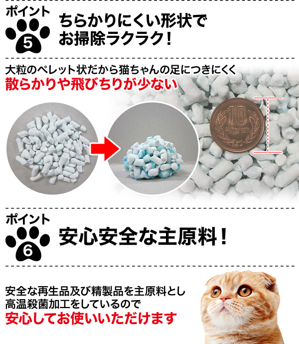 紙製猫砂 ファインブルー せっけんの香り 日本製 14L×4袋 常陸化工