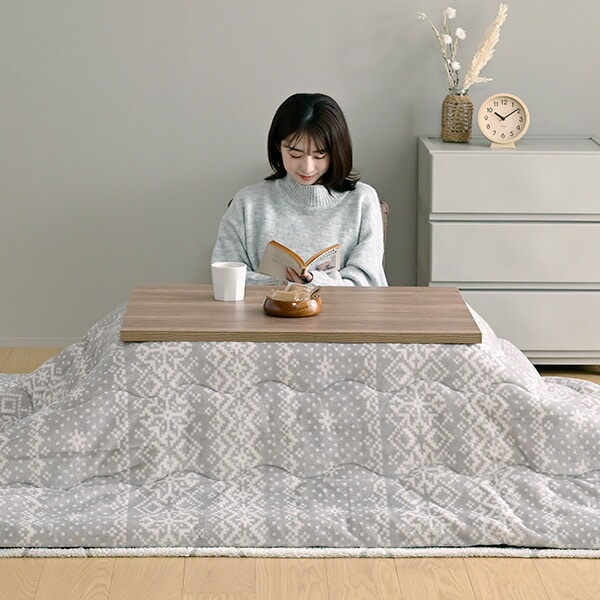 こたつ布団 長方形 80×60用 フランネル調 両面使える 洗える 京都絞
