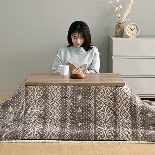 こたつ布団 長方形 80×60用 フランネル調 両面使える 洗える 京都絞