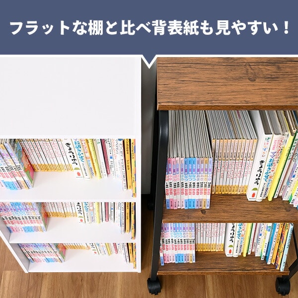 ファイルワゴン サイドワゴン 2段 キャスター付き 上棚あり/なし MFRW-W2/MFRW-W2T (幅51 奥行39cm) A4ファイル対応 山善 YAMAZEN