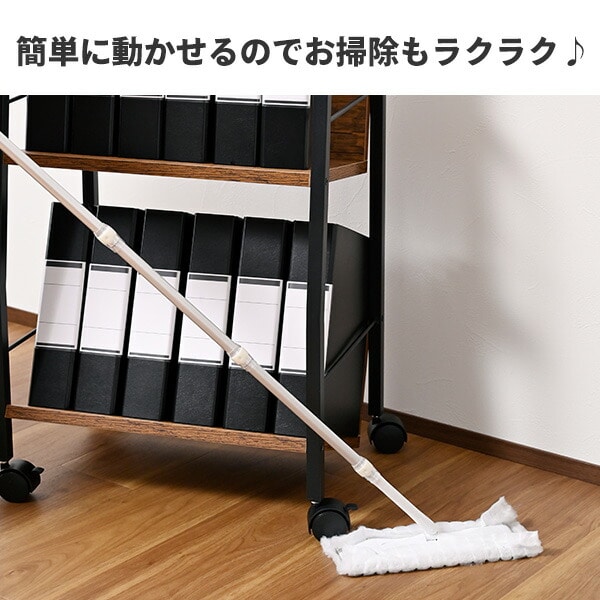 ファイルワゴン サイドワゴン 2段 キャスター付き 上棚あり/なし MFRW-W2/MFRW-W2T (幅51 奥行39cm) A4ファイル対応 山善 YAMAZEN