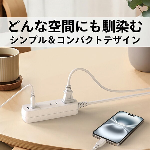電源タップ 1m/2m コンセント 2個口/3個口 USB 2ポート PD20W TPD30/TPD40/TPD10/TPD20 トップランド TOPLAND