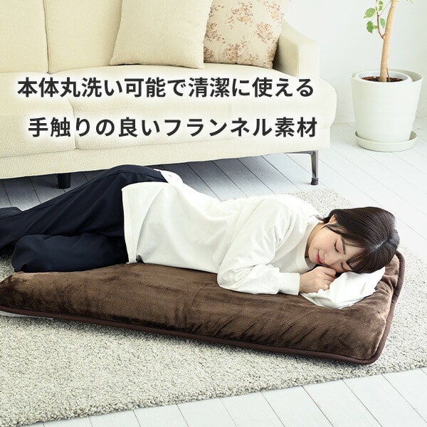 電気毛布 フランネル 長座布団 長座布団カバー ホットクッション 115×65cm ダニ退治 丸洗い ゴムバンド付き YNZ-P40 山善 YAMAZEN
