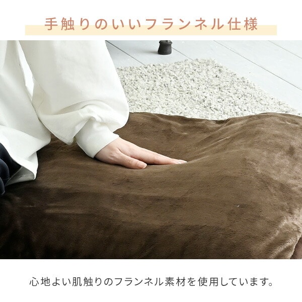 電気毛布 フランネル 長座布団 長座布団カバー ホットクッション 115×65cm ダニ退治 丸洗い ゴムバンド付き YNZ-P40 山善 YAMAZEN