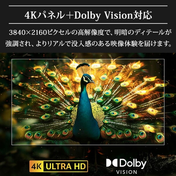 テレビ 43型 液晶テレビ ネット動画対応 4K 43インチ 地上・BS・110度CS QRK-43W4KST 山善 YAMAZEN キュリオム Qriom