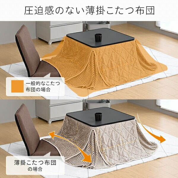 こたつ布団 薄掛け 正方形 160×160cm (対応こたつサイズ 60×60cm) KY-GLEN-S6060 京都絞