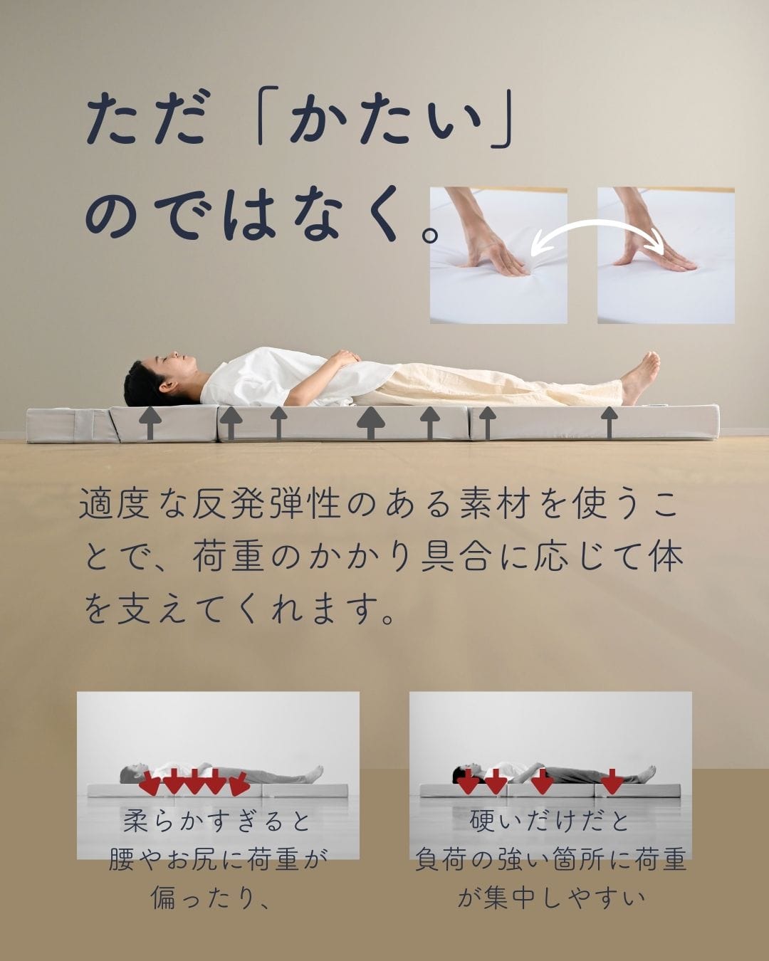 ソファ マットレス 高反発 折りたたみ ごろ寝 ソファベッド シングル/セミシングル コンパクト 厚さ10cm 山善 YAMAZEN