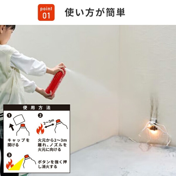 エアゾール式 簡易消火具 FIREOUT 消火スプレー 小規模普通火災適応 天ぷら油火災適応 ストーブ火災適応 自動車用クッション火災適応 電気火災適応 マカン