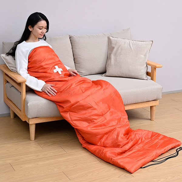 【10％オフクーポン対象】防災士監修 防災寝袋5点セット (寝袋/アイマスク/アルミシート/耳栓/エア枕) YBN-5G 山善 YAMAZEN