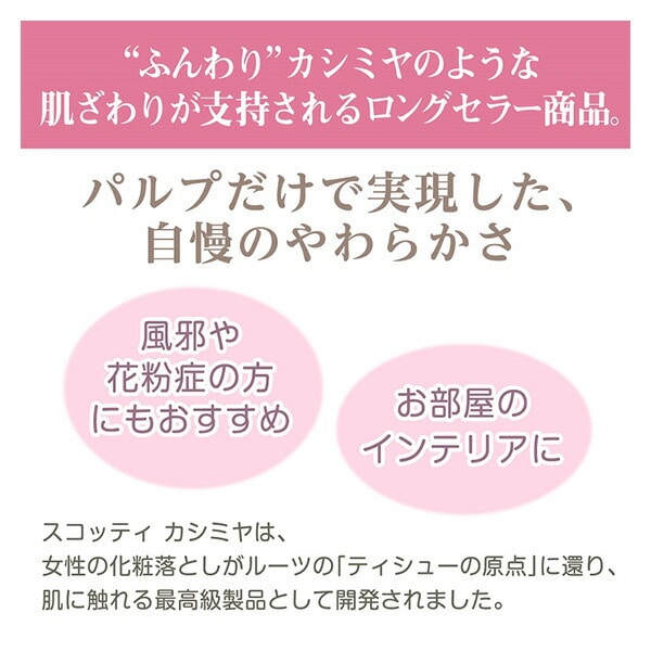 スコッティ カシミヤ ティッシュペーパー クリスマス限定パッケージ 440枚(220組)×10箱 日本製紙クレシア