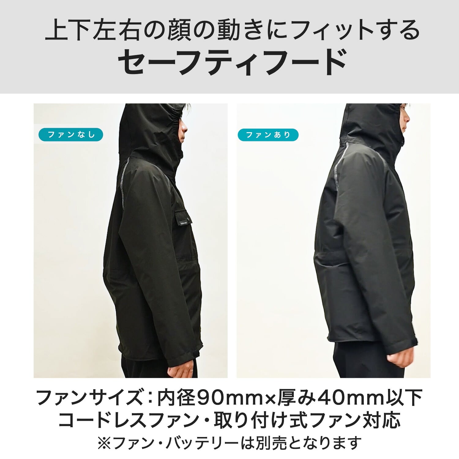 エアレイン 空調ファンが取り付けできる レインウェア 耐水圧10000mmH2O 蒸れ軽減 (ファン/バッテリー別売) AS-933 マック Makku