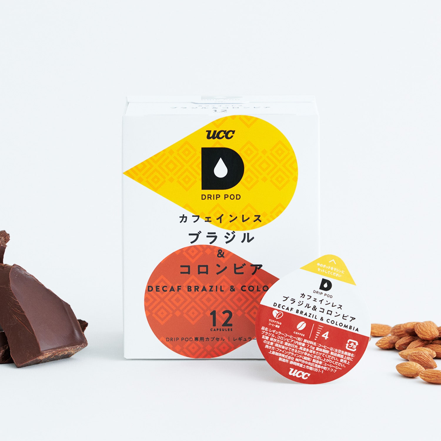 UCC DRIP POD ドリップポッド カプセル カフェインレス ブラジル＆コロンビア 12個入×12箱(144個) DPCL002 UCC 上島珈琲