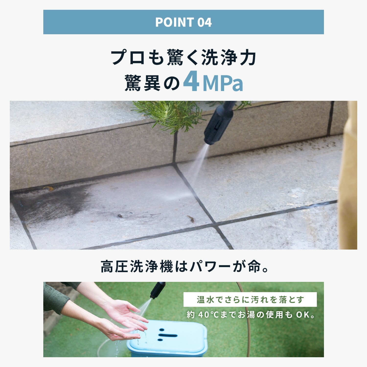 高圧洗浄機 コードレス 充電式 バッテリー 最大4MPa 吐出圧力 YHPW-DC18/YBD-5A/YBC-3A 山善 YAMAZEN エレイン ELEIN