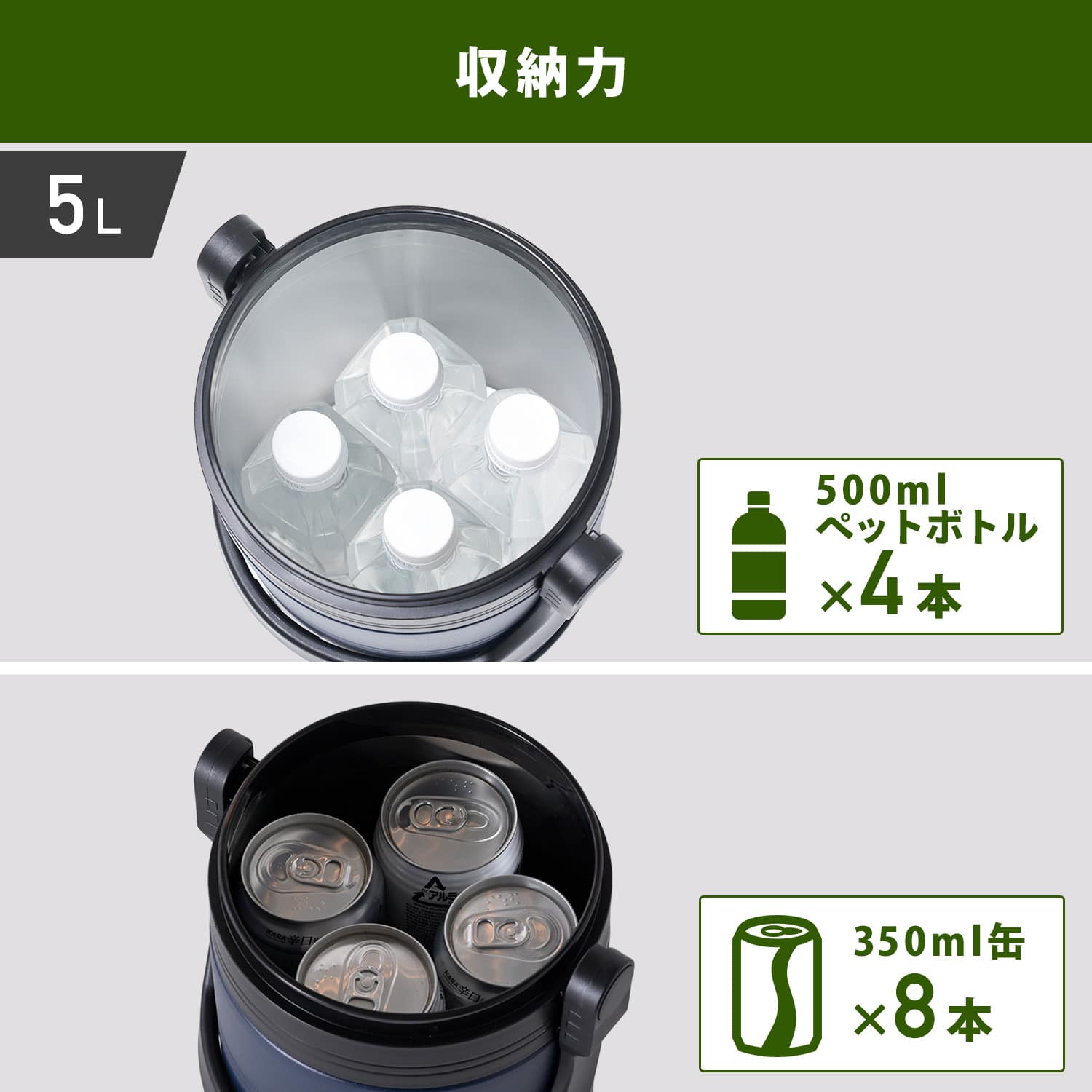 真空 アイスコンテナ (5L/6.6L) ステンレス SIC-5L/SIC-6.6L 山善 YAMAZEN キャンパーズコレクション